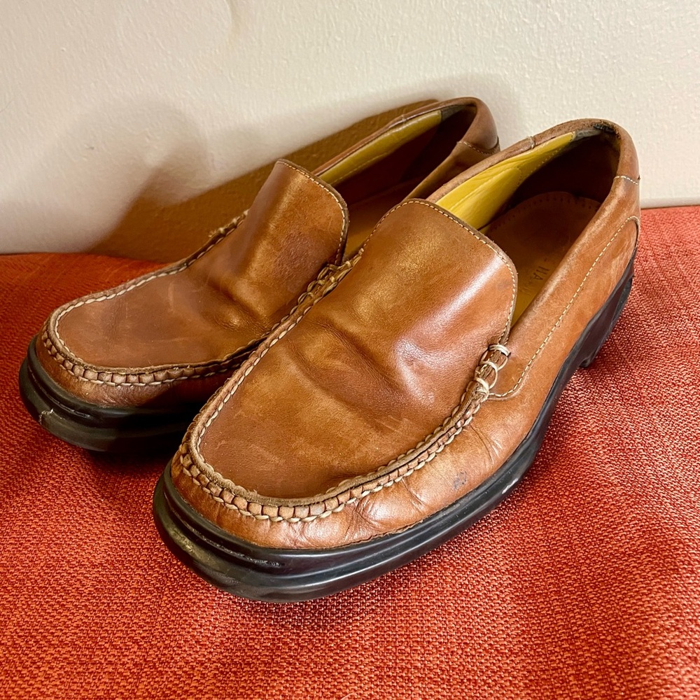 Cole Haan NikeAir Leather Slip on Mules Shoes Men's Size 9 Brown